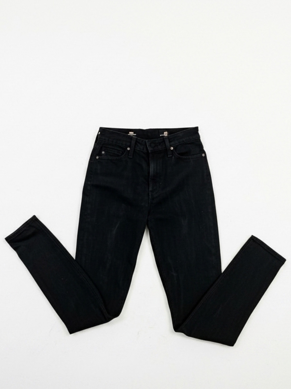 NWOT AG Jeans- Super High-waisted Black Skinny Jeans-  Womens Size 27 Regular